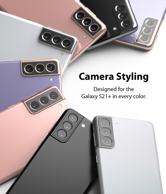 Ringke Camera Styling Compatible with Samsung Galaxy S21 Plus Camera Lens Protector Aluminum Frame Tough Styling Bezel  Designed Lens Protector for Galaxy S21 Plus  - Black